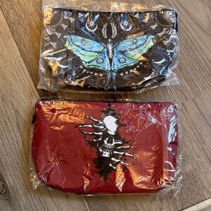 Set of 2 Graphic zipper pouch